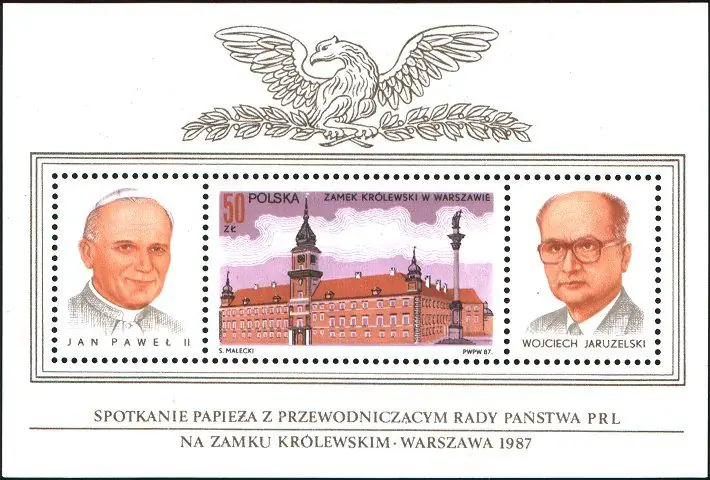 Zamek Królewski w Warszawie, Spotkanie papieża Jana Pawła II z Wojciechem Jaruzelskim