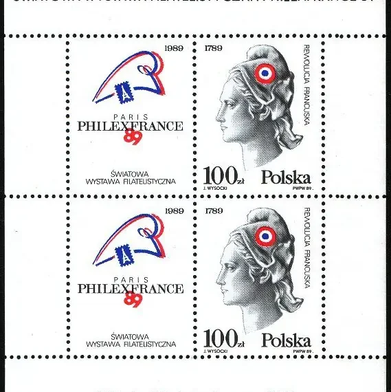 200. rocznica rewolucji francuskiej - Światowa Wystawa Filatelistyczna „Philexfrance '89” w Paryżu