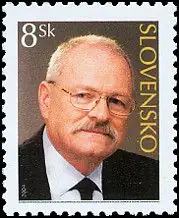 Znaczek obiegowy - Prezydent Słowacji Ivan Gašparovič