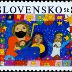 Boże Narodzenie - Święta Rodzina - rysunek dziecięcy