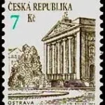 Znaczek obiegowy - Ostrawa. Teatr Antonína Dvoráka w Ostrawie
