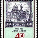Czeska tradycja produkcji znaczków Praga, Pomnik św. Wacława, znaczek Jaroslava Šetelika
