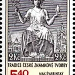 Czeska tradycja produkcji znaczków Znaczek Maxa Švabinskiego z 1938 r. (postać Republiki)