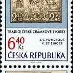 Czeska tradycja produkcji znaczków Znaczek z 1938 r. (Katedra św. Wita na Zamku Praskim)