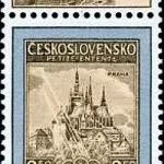 Czeska tradycja produkcji znaczków Znaczek z 1938 r. (Katedra św. Wita na Zamku Praskim)