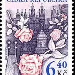 Praskie róże - znaczek z dodatkowymi przywieszkami do personalizacji