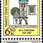 Czeska tradycja produkcji znaczków Znaczek ze znakiem Zielonej Żaby autorstwa Jirí Švengsbíra (1970)