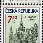 Czeska tradycja produkcji znaczków Lotniczy znaczek pocztowy zaprojektowany przez Jaroslava Lukavskiego w ramach emisji Światowa Wystawa Znaczków Pocztowych Praga 1968 (1967)