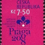 Znaczek obiegowy – Światowa Wystawa Filatelistyczna PRAGA 2008