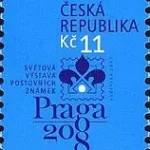 Znaczek obiegowy – Światowa Wystawa Filatelistyczna PRAGA 2008