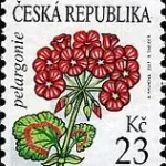 Znaczki obiegowe – kwiaty: Geranium