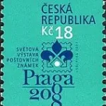 Znaczek obiegowy – Światowa Wystawa Filatelistyczna PRAGA 2008