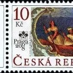 Światowa Wystawa Znaczków PRAGA 2008 J.Navrátil: Mural w Muzeum Poczty w Pradze