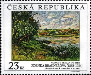 Sztuka - Zdenka Braunerová (1858-1934): Wełtawa koło Klecan, 1885