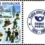 Dzieci w zimie - znaczek z dodatkowymi przywieszkami do personalizacji