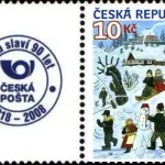 Dzieci w zimie - znaczek z dodatkowymi przywieszkami do personalizacji