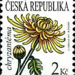 Znaczki obiegowe – kwiaty: Chryzantema