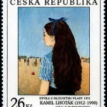 Sztuka Kamil Lhoták: Długowłosa dziewczyna, ok. 1951 r