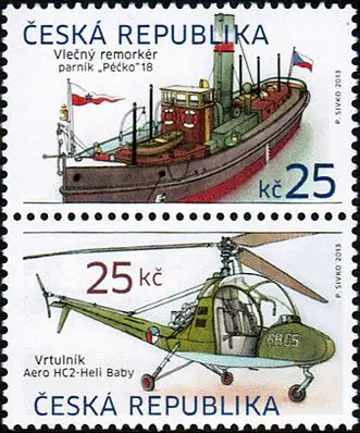 Holownik - parowiec „Péčko” / Śmigłowiec Aero HC2 - Baby Heli