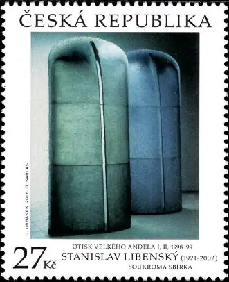 Sztuka - Stanisław Libienski (1921–2002): Odcisk dużego anioła I, II, 1998-99; kolekcja prywatna