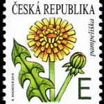 Znaczki obiegowe – kwiaty: Mniszek lekarski