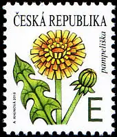 Znaczki obiegowe – kwiaty: Mniszek lekarski