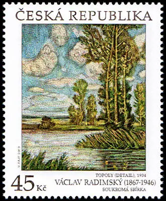 Sztuka - Topole (fragment), Václav Radimský (1867-1946)