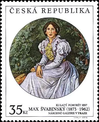 Sztuka - Max Švabinský (1873–1962) - „Portret okrągły” 1897