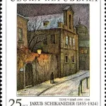 Sztuka - Jakub Schikaneder (1855-1924): Ulica zimą, 1900
