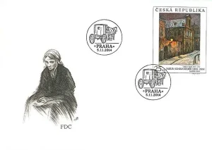 Sztuka - Jakub Schikaneder (1855-1924): Ulica zimą, 1900