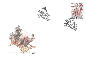 Latająca Poczta - znaczek z dodatkowymi przywieszkami do personalizacji