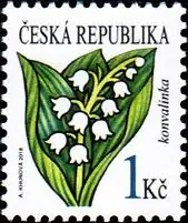 Znaczki obiegowe – kwiaty: Konwalia