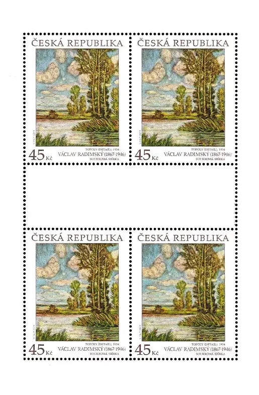 Sztuka - Topole (fragment), Václav Radimský (1867-1946)
