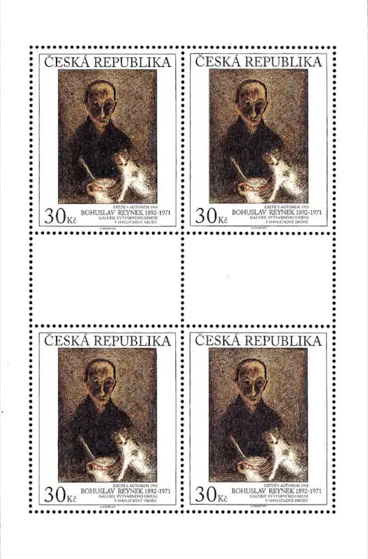 Sztuka - Bohuslav Reynek (1892–1971) - „Martwa natura z autorem” 1955