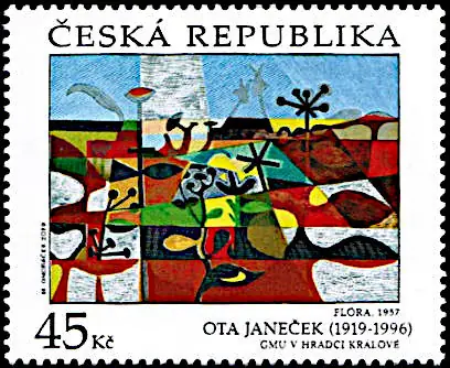 Sztuka: Galeria Sztuki Nowoczesnej w Hradcu Králové - Ota Janeček (1919–1996): Flora, 1957