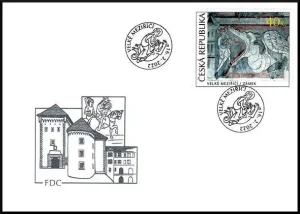 Sztuka: Czeskie gotyckie malowidła ścienne Życie św. Małgorzaty (fragment), zamek Velké Meziříčí