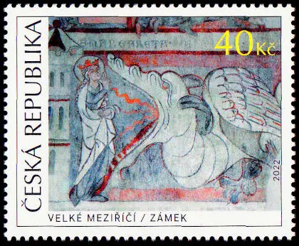 Sztuka: Czeskie gotyckie malowidła ścienne Życie św. Małgorzaty (fragment), zamek Velké Meziříčí