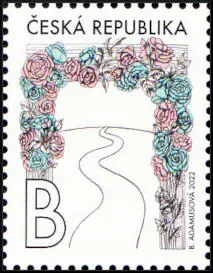 Znaczek ślubny - znaczek z dodatkowymi przywieszkami do personalizacji